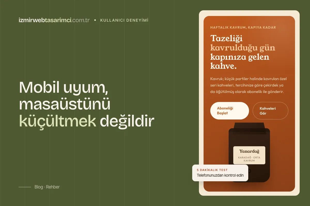 Blog kapağı: Mobil uyum, masaüstünü küçültmek değildir