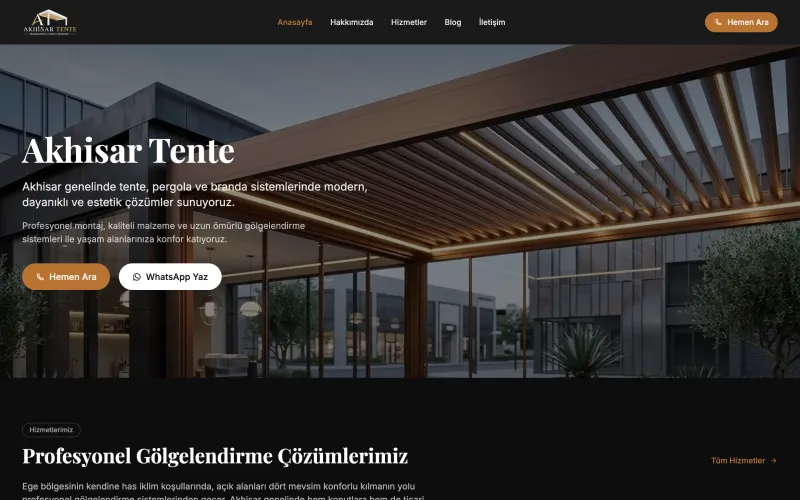 akhisartente.com web sitesinin ana sayfası (akhisartente.com)