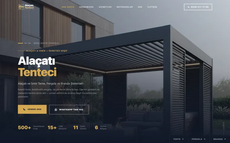 alacatitenteci.com web sitesinin ana sayfası (alacatitenteci.com)