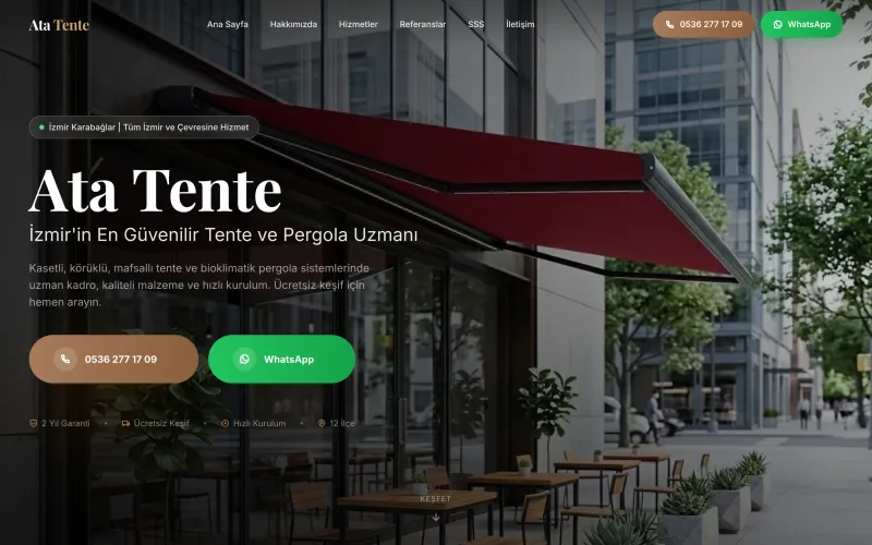 atatente.com web sitesinin ana sayfası (atatente.com)