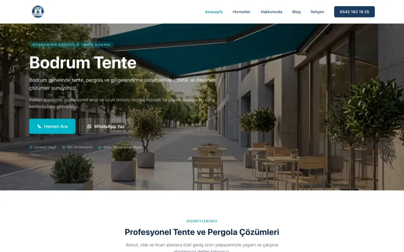 bodrumtente.com.tr web sitesinin ana sayfası (bodrumtente.com.tr)