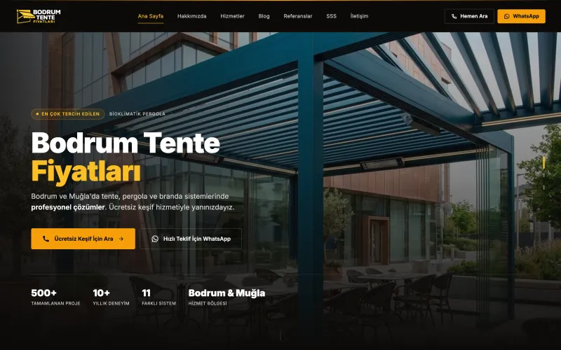 bodrumtentefiyatlari.com web sitesinin ana sayfası (bodrumtentefiyatlari.com)