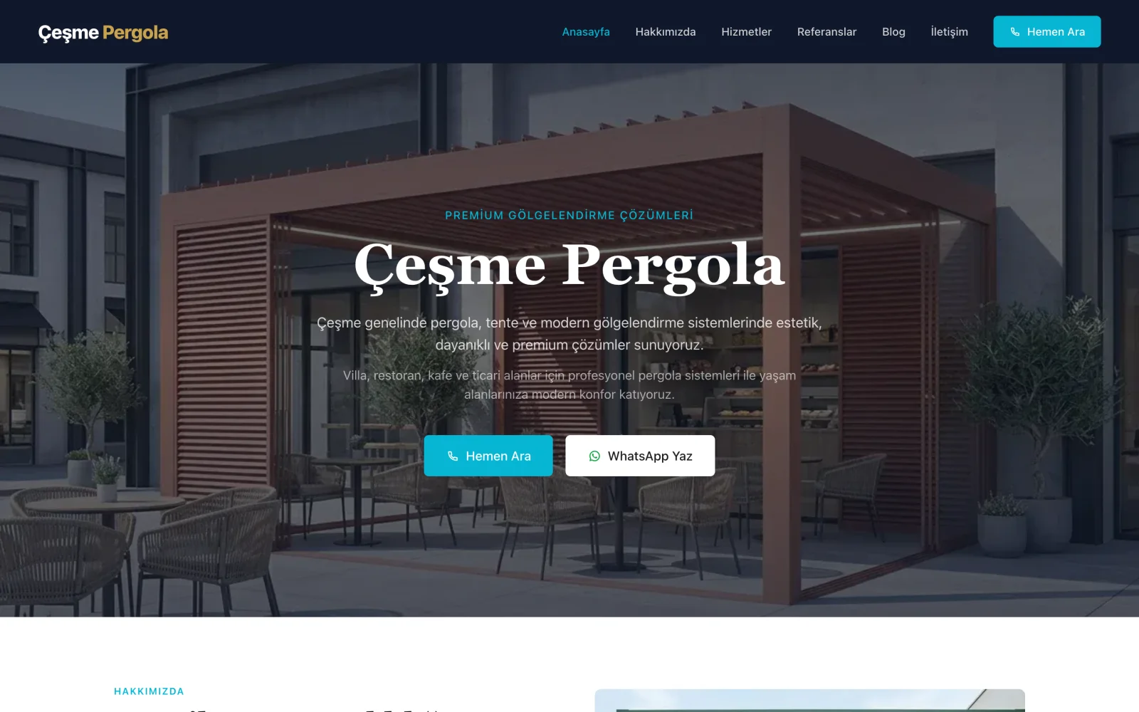 cesmepergola.com web sitesinin ana sayfası (cesmepergola.com)