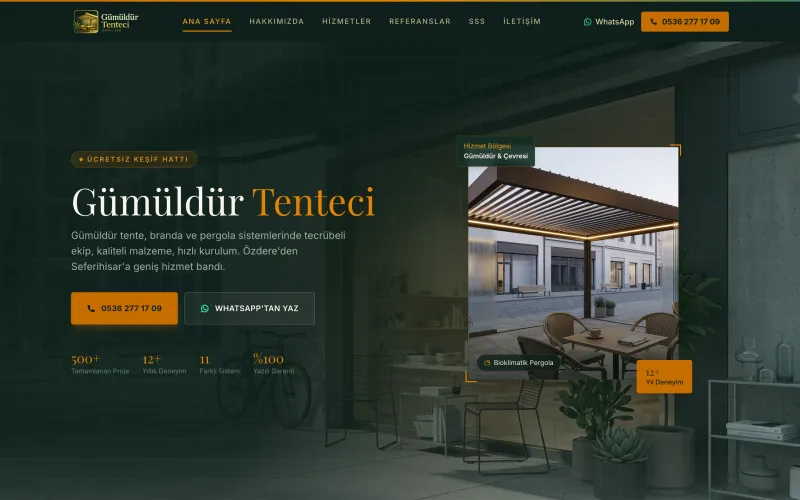 gumuldurtenteci.com.tr web sitesinin ana sayfası (gumuldurtenteci.com.tr)