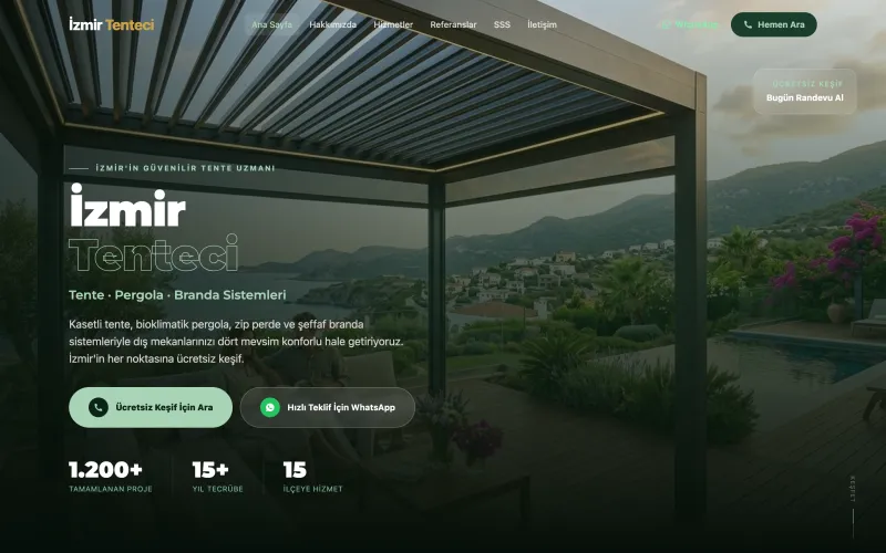 izmirtenteci.com web sitesinin ana sayfası (izmirtenteci.com)