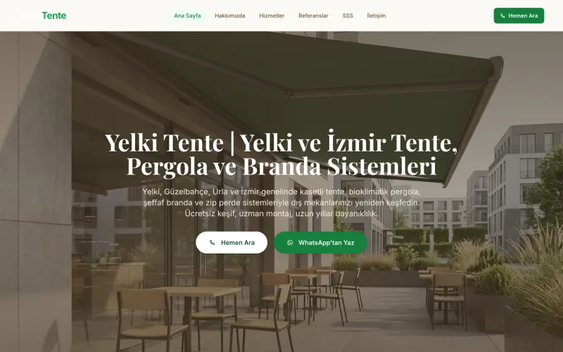 yelkitente.com web sitesinin ana sayfası (yelkitente.com)